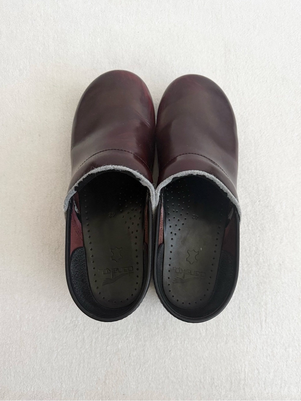 Dansko Professional Leather Clogs Brown Burgundy Size 42 - Picture 5 of 11
